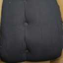 Meditation Floor Cushions, Thickened Floor Pillow for Adults, Large Square Pillows Seat Cushion for Tatami Living Room Yoga, Memory Sponge Block Added, 22x22 Inch, Black (Set of 1)