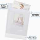 Somime 10 Pack White Photo Board 11x14 Mat for 8.5x11 Photo Mat, White Core Bevel Cut 11x14 Matted Picture Frame Mat Kit Includes 10 Pre Cut Frame Mats & 10 Acid Free Backers & 10 Clear Seal Bags