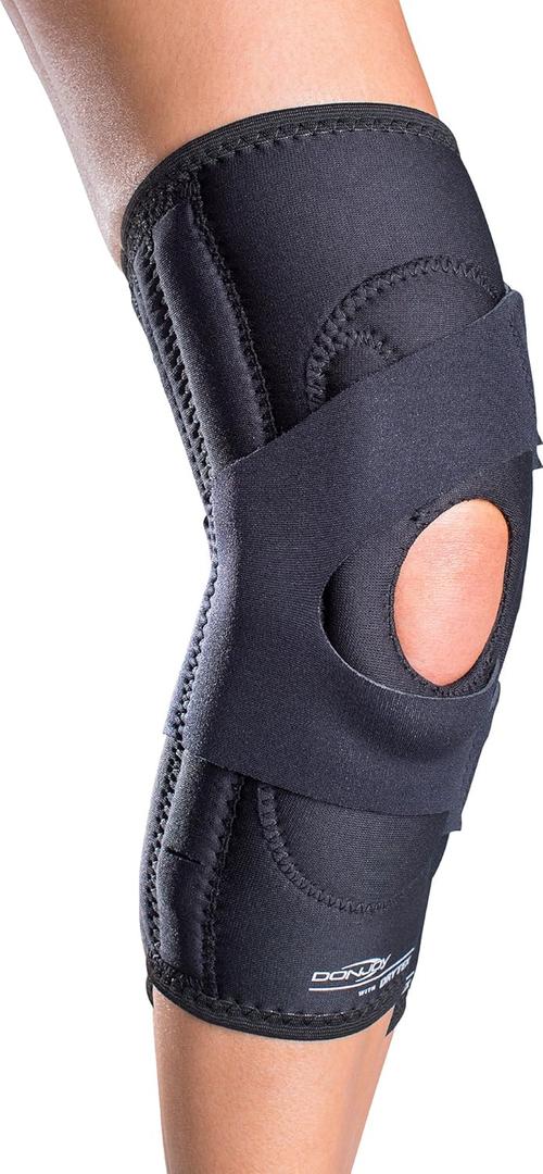 DonJoy Lateral J Patella Knee Support Brace with Hinge: Drytex, Left Leg, X-Small