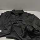 Men's Dress Shirts Long Sleeve Stretch Wrinkle Free Wedding Formal Business Button Down Shirt (Black, L)
