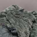 Ruched Bubble Faux Rabbit Fur Throw Blanket, 60"x80", Loden Green
Luxurious Soft Plush Reversible Blanket with Velvet Back, Fluffy & Warm, Decorative Fuzzy Cozy Throw for Couch Sofa Bed Chair