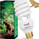 UVB Bulb for Reptiles, 10.0 26W UVB Light for Reptiles, Hygger zoo UVA UVB Reptile Light Bulb Reptile UVB Bulb UVB Light for Bearded Dragon Turtle Lizard Reptile Lamp Terrarium Lamp for Desert Reptile