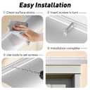 Keneton 4" W 40" L Extra-Wide Heavy-Duty Door Rain Drip Guard Cap, Aluminum Rain Deflector for Windows Door Guard, Stop Rain Moisture Damage for Home, Storefront, RV (40" L,Silver, Straight,2pcs)