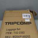 Tripcomp 2 Piece Carry on Luggage Set, Airline Approved 20 Inch Luggage with Cosmetic Case HardShell Suitcase with Spinner Wheels, Lightweight Durable Hardside Suitcases Set, Dark Green