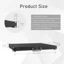 1U Rack Drawer, Rack Mount Drawer Designed for 19-inch Network Equipment, Servers, AV Racks, or Cabinet Enclosures. Sliding and Lockable Server Rack Drawer Features Cable Management Holes