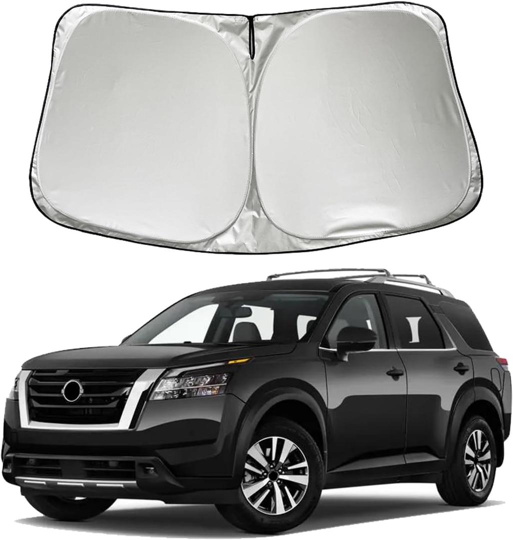 Car Windshield Sun Shade Sunshade Compatible with Nissan Pathfinder 2026 2025 2024 2023 2022 Accessories, Foldable Car Front Window Sun Shield Visor