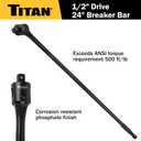 Titan 42147 1/2-Inch Drive 24-Inch Breaker Bar