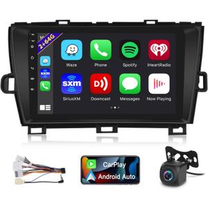 Android Car Stereo for Toyota Prius 2010-2015 Built-in Wireless Apple CarPlay and Android Auto, 9 Inch Touchscreen Radio in-Dash GPS Navigation with Mirror Link WiFi AHD Rearview Camera 2+64G