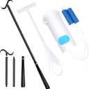 3 in 1 Sock Aid Device Kit, Hip Kit, Knee Back Surgery Hip Replacement Recovery Kit with Sock Aide, Sock Remover, Shoe Horn with Dressing Stick, Sock Helper and Shoe Assistant for Seniors No Bending