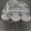 8 Pack Clear Plastic Jars with White Lid, 68 Oz Round Storage Jars, Empty Large Mason Jars, Tall Canisters Cylinders, Pantry Container for Dry Food, Spice, Cereal, Nuts, Noodles