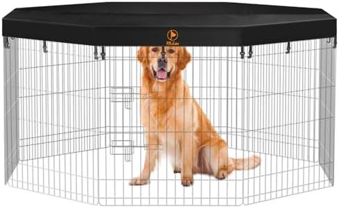 PJYuCien Mesh Top Cover - Fits 8 Panels 24 Inch Width Plastic/Metal Pet Pen Octagonal Dog Playpen (Note: Only Pen Top Cover, NO PLAYPEN!!!)