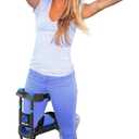 iWALK3.0  The Original Hands Free Knee Crutch - Alternative to Crutches and Knee Scooters - iWALK Replaces Crutches for Adults - Peg Leg Crutch For Lower Leg Injuries - See All Qualifications for Use - Not for Elderly or Balance Impaired (Black and Blue)