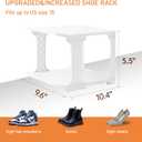 5 Tiers Vertical Shoe Rack, Narrow Free Standing Shoe Storage Organizer for Entryway and Small Closet, Stackable Shoe Holder Shelf Stability DIY, Beige