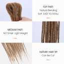 HANNE Dreadlock Extensions 10 Strands Double Ended Dreadlock Extensions 24 Inch Synthetic Dreadlock Extensions Brown Reggae Hip-Hop Dreads Hair Extensions (27#)