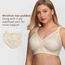DotVol Women's Full Figure Minimizer Bras Comfort Large Busts Wirefree Non Padded Plus Size Bra, 36DD