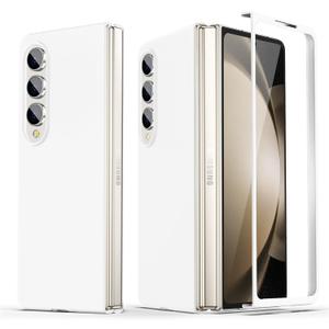 Compatible for Samsung Galaxy Z Fold 6 Case, Ultra-Thin Silky Hard PC Matte Bumper Cute Pretty Phone Case Cover for Samsung Galaxy Z Fold 6 5G, White(12-12)
