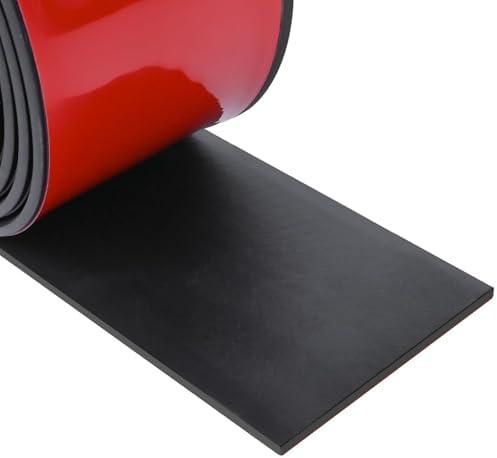 Neoprene Rubber Strips Self Adhesive Sheets, Rolls & Strips with Adhesive Backing Rubber Pads Self Stick Seal Gasket Tape for Matting Padding - 3” Wide x 1/8" Thick x 10' Long, 2 Pack