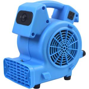 1/8 HP 600 CFM Air Mini Mover Carpet Dryer Floor Fan with High-Power Airflow for Fast Drying