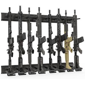 Gun-Rack,Adjustable Gun-Rack-Wall-Mount,Heavy Duty Steel Gun-Rack-for-Wall,Indoor-Gun-Racks 3/6/8/12 Slot Rifle-Rack Display Stand