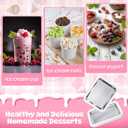2 Sets Instant Ice Cream Roller Maker DIY at Home Rolled Ice Cream Maker Homemade Frozen Yogurt Tray for Family Gathering Party Supplies
