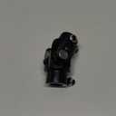 Universal Steering Shaft U Joint Shaft 3/4-36 Spline X 3/4" DD Black Working Angle 35Degree Length 83mm (3-1/4") Single U Joint