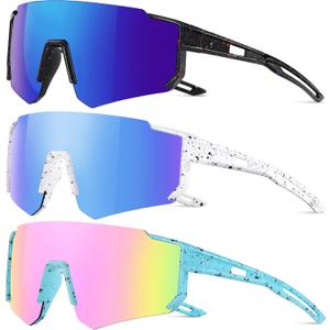 Kids Sunglasses Polarized - UV400 Protection Boys Youth Cycling Goggles Baseball Sunglasses with Glasses Strap