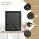 11x14 Picture Frame with Tempered Real Glass. Curved Extra Wide Edges Vintage Photo Frames. Hanging and Tabletop Display, Gallery Wall Frames for Posters & Wall Art. Black