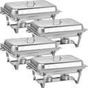 Chafing Dishes for Buffet Party 9QT 4 PCS 7 Pans Multi-Size Catering Chafer
Chafing Dishes with Lids Fuel Holders,Food Warmers 2 x Full Size,2 x Half Size,3 x 1/3 Size for Parties, Events & Weddings