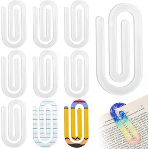 2 x 10 Pack Sublimation Blank Acrylic Paper Clips 3 x 1.2' Jumbo Paper Clips Heat Transfer Clip Sublimation Crafts for Back to School Supplies Teacher Appreciate Gift Office Stationery DIY