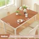 OstepDecor 36 x 60 in Brown Table Protector 1.5mm Thick Plastic Table Cover