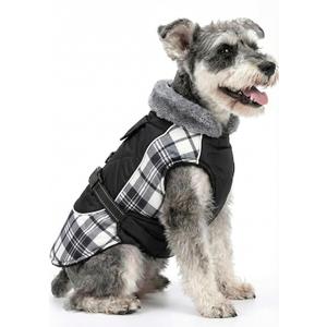 DroolingDog Dog Coats for Small Medium Dogs Winter Jacket Outdoor Stylish Clothes with Nylon Waterproof Material and 100% Polyester Fleece Lining, Black, 5XL 