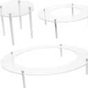 Garneck Stable 4-legged Cake Stand Display Acrylic Cupcake Stand Riser for Buffet Suitable for Home Party