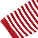 LilyCoco Womens 3/4 Length Sleeve Tops Striped Boat Neck Shirt Frenchy Cotton Tees Red Medium (Red, M)