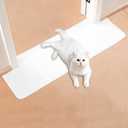 Uross Carpet Protector for Pets - 3.6FT White Round Corner Plastic Mat, Under Door Anti-Scratch Protector for Doorway, Stop Cats from Scratching Carpet, 3.6FT *1PCS, White