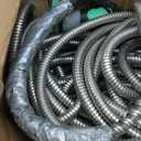150Ft Metal Garden Hose durable stainless steel Water Hose, flexible, lightweight hose is resistant to kinks and tangles.With 10-way nozzle, strong 3/4” metal fittings, and a Stop Valve.