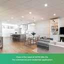 STICKGOO Smooth Drop Ceiling Tiles 2ft x 2ft, PVC Ceiling Tile 24 x 24in - Waterproof, Fire-Rated to Prevent Breakage - Package of 12 Tiles Cover 48 Sq. Ft, White