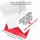 2 x TQDaiker Valentine's Day Card for Husband or Wife, Funny Marriage Quote, Heart Design Happy Valentine's Day Greeting Card,Envelope Included.