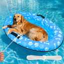 Pasara Large Dog Pool Float - 59"X35" Dog Pool Float for Large Dogs, Puncture Proof pet Floats Holds Up to 110 Lbs, (Blue)