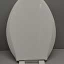 KOHLER 4636-RL-0 Cachet ReadyLatch Elongated Toilet Seat Slow Close, Soft Close Toilet Seat Quiet Lid, Contoured Grip-Tight Bumpers Installation Hardware, Apartment Essentials, White