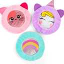 LotFancy Kids Ice Packs for Boo Boos, 3 Pack, Reusable Hot Cold Packs with Cute Plush Sleeves, Small Round Gel Beads Pads for Injuries, Headache, Fever, Wisdom Teeth, Pain Relief, 4.75