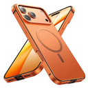 Magnetic Metal for iPhone 17 Pro Max Case, [1:1 Original Grip] Fit for MagSafe [Military-Grade Protection] with Shockproof Anti-Lining Slim Cover for iPhone 17 Pro Max Phone Case,Orange