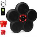 Music Boxing Machine - Bluetooth Wall Punching Pad with LED, Fun Training Equipment for Kids & Adults, Home Boxing Wall Punching Pad with Gloves, for All Ages - Ideal Present by RedRoko