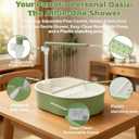 Bird Bathing Tub with Automatic Watering Faucet - Parrot Shower Box for Cockatiels, Budgies, Lovebirds & Conures - Cage Mountable Accessory to Promote Natural Bathing
