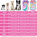 Tie Dye Dog Shirts for Extra Large Dogs Girl Female Pink Purple Sleeveless Tank Top Tee Clothes Vest Pet Apparel Streetwear Garment Lightweight Stretchable Outfit XL Pack of 2