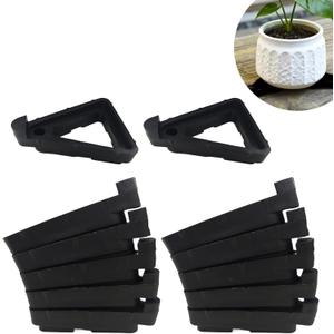 Plant Pot Feet & Risers - 12 Pcs of Planter Feet for Outdoor Pots,Plant Risers for Pots Outdoor,Pot Feets for Indoor Outdoor Planters & Gardening Plant Container (Black)