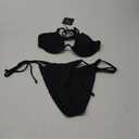 ZAFUL Women's Bikini Sets Ribbed Two Piece Swimsuits Underwire Adjustable Back Clasp Bathing Suit Side Tie Thong Swimwear M