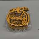 Jetec 20 Pieces Thanksgiving Plate Decor Gold Pumpkin Wood Cutouts Thankful Blessed Grateful Inspirational Letter Cutouts Place Cards Settings for Party Tablescape Plate Decor