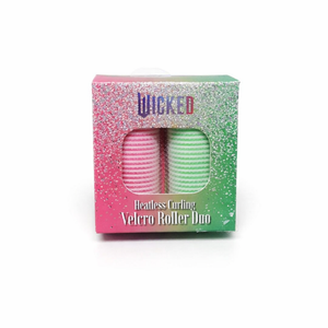 Wicked Heatless Curling Velcro Roller Duo (pink/green)