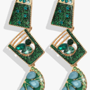 Champagne Earrings for Women Beaded Champagne Bottle Margarita Earrings Crystal Glass Dangle Earring Holiday Party Celebration Outfit Accessories Jewelry Gifts