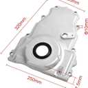 LS Front Timing Cover with w/Crank Gasket and Bolts Set Compatible with LS2 LS3 Gen 4 LSx 4.8L 5.3L 6.0L 6.2L, Cast Aluminum, 12633906, 12600326